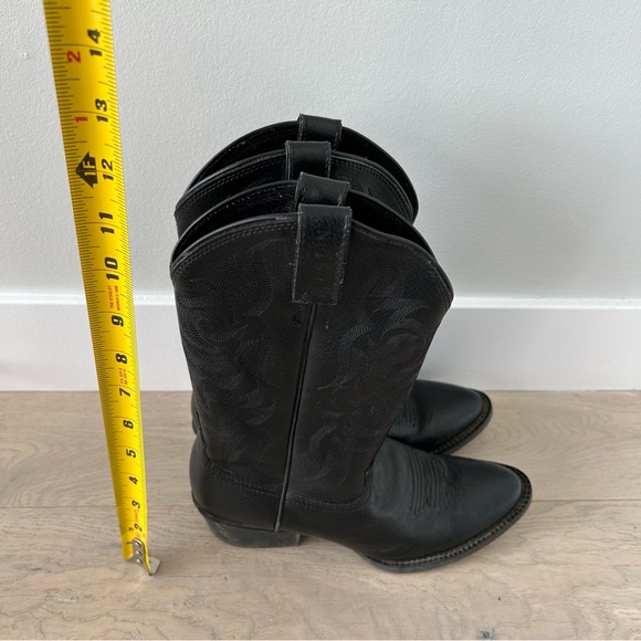 Justin Kid’s black cowboy boots size 2.5 - Picture 7 of 8